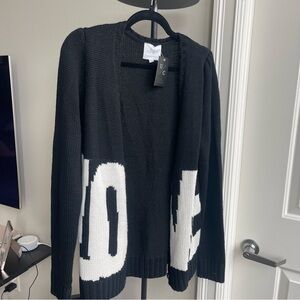 Women's Black and White LOVE Sweater